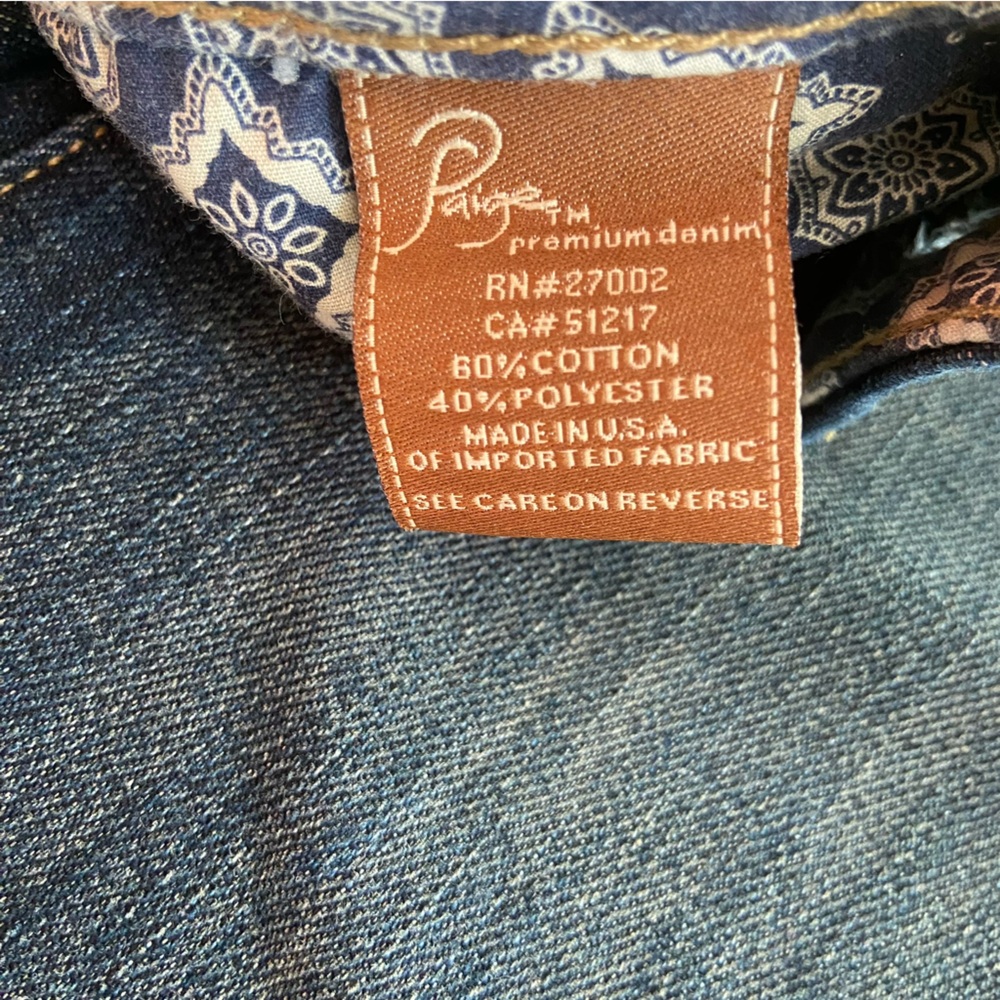 PAIGE Laurel Canyon Bootcut Jeans 29 Long 33.5 Inseam Low Rise Y2K Tall EUC - Picture 6 of 10